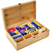 Wholesale 16 Compartment Nature Wood Tea Packing Box Paper Tea bag Wooden Box Tea Organizer