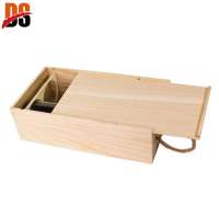 Custom wine packaging sliding lid cedar 3 bottles wooden whiskey box