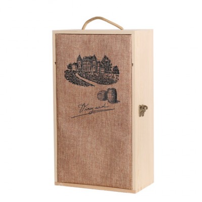 Luxury Vintage Style Wine Box Custom Logo Wooden Wine Box