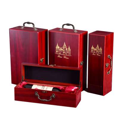 Custom Logo Wine Box Luxury Vintage Style Custom Wine Box Piano Lacquer Wine Box