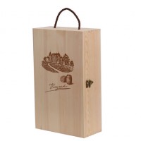 Custom Logo Wooden Wine Box Simple Vintage Style Wine Box